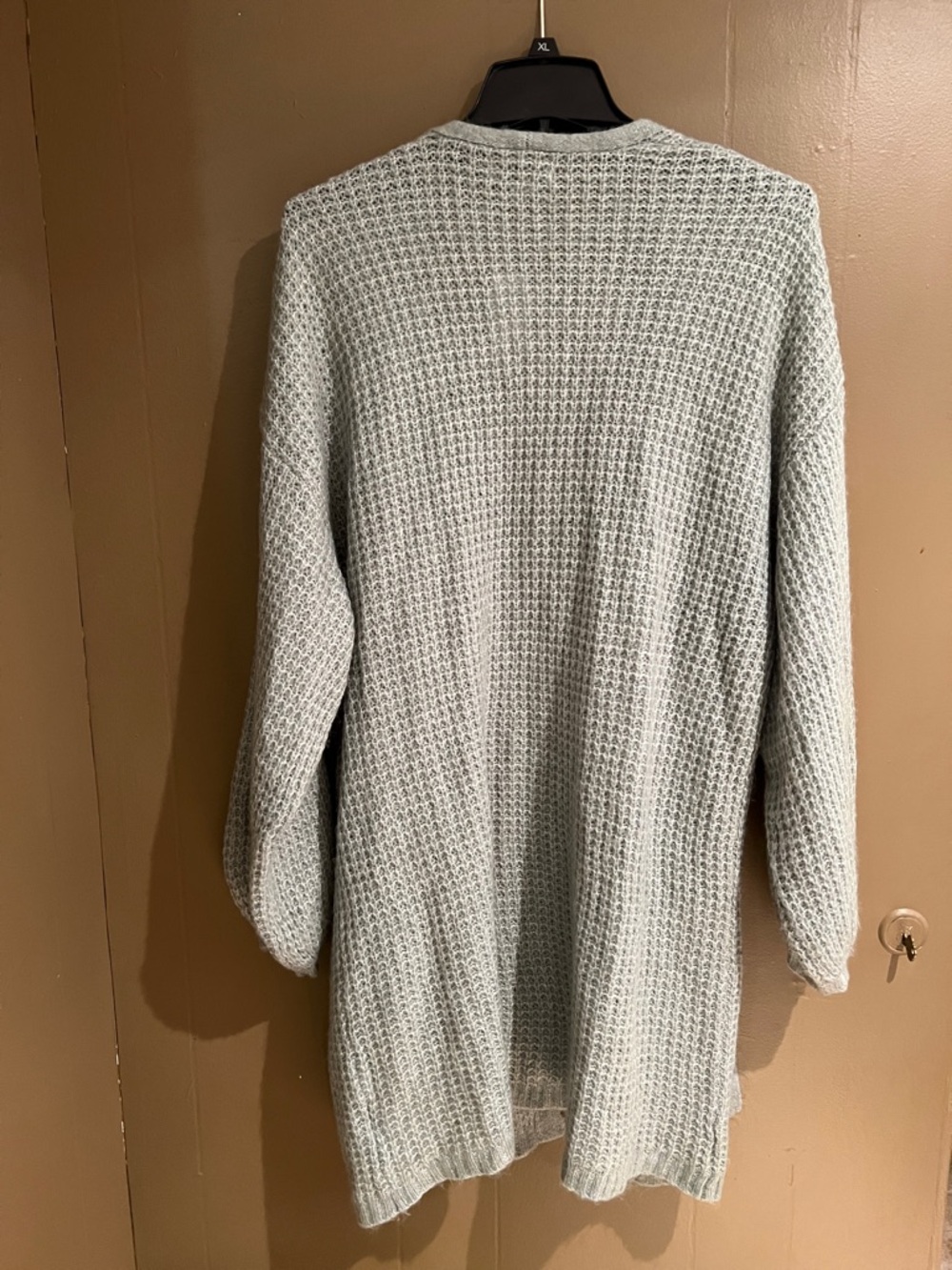 American Eagle Outfitters Light Green Waffle Knit Open Front Cardigan Sz M Wom - Picture 2 of 8